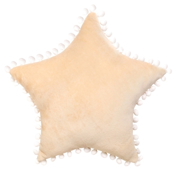 Бампер-подушка Twins Зірочка Маршмелоу, велюр, 37х37 см, бежевий (2020-BTZM-02) - Pampik