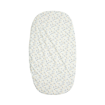 Простирадло на резинці Twins Be happy Мозаїка, поплін преміум, 90x50 см, білий з принтом (6010-TBH-99) - Pampik