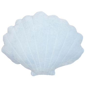 Бампер-подушка Twins Ракушка, велюр, 47х33 см, голубой (2024-BPTM-04) - Pampik