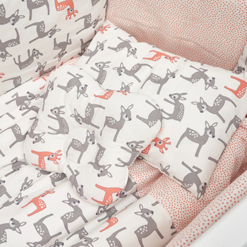 Постельный комплект Twins Dolce Limited Бемби, 8 эл., коралловый (4060-DL-020) - Pampik - 2