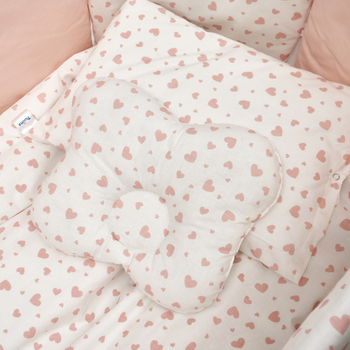 Постельный комплект Twins Dolce Limited Сердечка, 8 эл., коралловый (4060-DL-401) - Pampik - 2