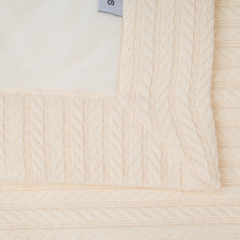 Плед Twins Pastel nude, утепленный, 100х100 см, светло-бежевый (1407-TP-02) - Pampik - 3