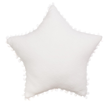Бампер-подушка Twins Звездочка Маршмелоу, велюр, 37х37 см, белый (2020-BTZM-01) - Pampik