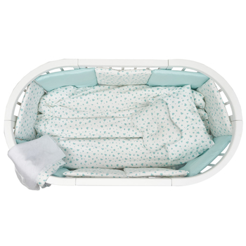 Постельный комплект Twins Dolce Limited Сердечка, 8 эл., мятный (4060-DL-402) - Pampik