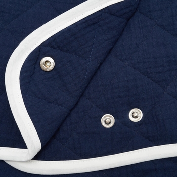 Конверт Twins Geometry, муслін стьобаний, 0-6 міс., Dark Navy темно-синій (9017-TGM-09) - Pampik - 2