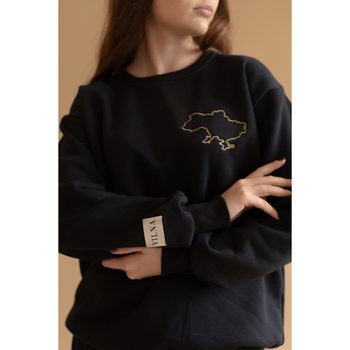 Свитшот Twins утепленный с вышивкой, р.L, black, черный (W-202-ST-L-13) - Pampik - 4