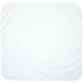 Крыжма-плед Twins, флис без декора, 100x100 см, белый (1408-КТLF1001) - Pampik - 2