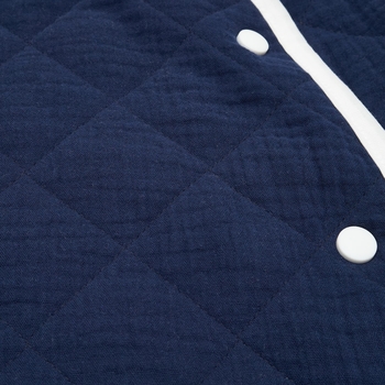 Конверт Twins Geometry, муслін стьобаний, 0-6 міс., Dark Navy темно-синій (9017-TGM-09) - Pampik - 3