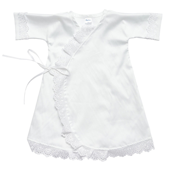 Набір для хрещення Twins: крижма 90x90 см і сукня р.56, сатин, білий (1407-NXD-56-01) - Pampik - 2