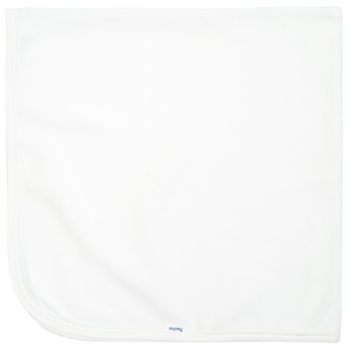 Крыжма-плед Twins, флис без декора, 100x100 см, белый (1408-КТLF1001) - Pampik