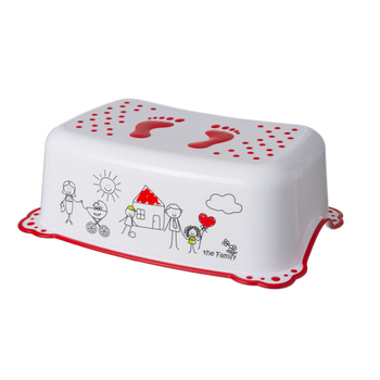 Подножка Maltex Family 2K, белый с красным (5948_60) - Pampik