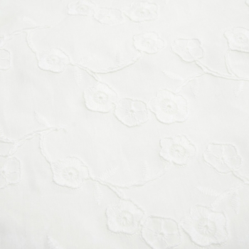 Крижма-плед Twins Pure Flower, батистова з перлинами, 100x100 см, білий (1402-КТP-100/100-202F) - Pampik - 2