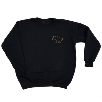 Свитшот Twins утепленный с вышивкой, р.S, black, черный (W-202-ST-S-13) - Pampik