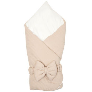 Конверт-плед Twins Cotton New, зі зйомним наповненням, 90х90 см, бежевий (9026-TCN-02) - Pampik