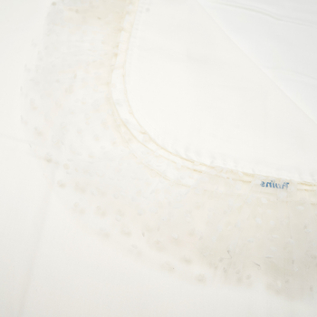 Крыжма Twins, с рюшкой, сатин, 80х100 см, ecru молочный (1412-KTS-202) - Pampik - 2