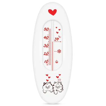 Термометр для ванночки Twins Котики, білий (В-1) - Pampik