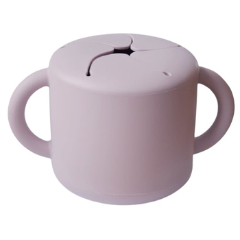 Силиконовая кружка для снеков Mushie Soft lilas, лавандовый (000657) - Pampik