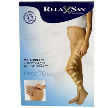 Колготки компрессионные RelaxSan, 70 ден, р.2, бежевый (0790/380) - Pampik