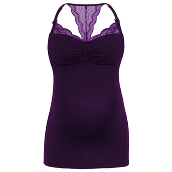 Піжамна майка для вагітних Cache Coeur Serenity, р.S, фіолетовий (CR1610/33433) - Pampik