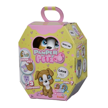 Игровой набор Simba Pamper Petz Щенок, который пьет и писает, с цветной лапкой, 3 аксессуара-сюрприза (5953050) - Pampik - 9