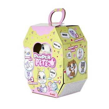 Ігровий набір Simba Pamper Petz Зайченя, що п’є та пісяє, з кольоровою лапкою, 3 аксесуари-сюрпризи (5953052) - Pampik - 14