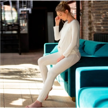 Пижама Cache Coeur Sofia, кофточка и брюки, р.S, кремовый (TN1600,PL1600/36503) - Pampik - 5