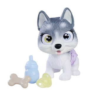 Ігровий набір Simba Pamper Petz Хаскі, що п’є та пісяє, з кольоровою лапкою, 3 аксесуари-сюрпризи (5950135) - Pampik - 3