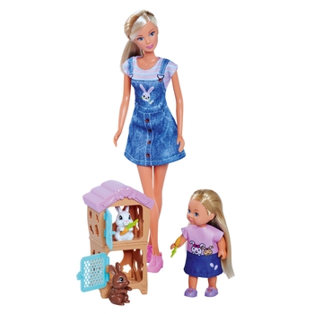 Ляльковий набір Simba Steffi Love Штеффі Сiм'я кроликiв (5733667) - Pampik - 2