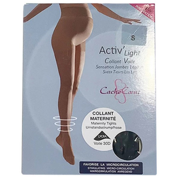 Колготки для вагітних Cache Coeur, 30 ден, р.S, чорний (400CM/23397) - Pampik