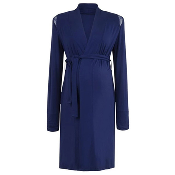 Халат Cache Coeur Serenity з мереживом, р.S/M, синій (DS1610/18909) - Pampik