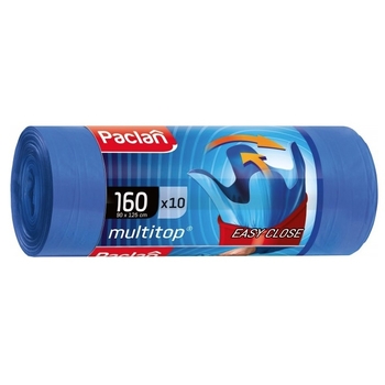 Пакеты для мусора Paclan Multitop, 160 л, 10 шт., синий - Pampik