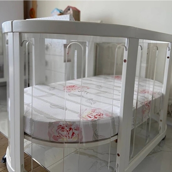 Простирадла на резинці Babyhood Vintage Flower, трикотаж, 2 шт., білий з принтом (37860) - Pampik - 6