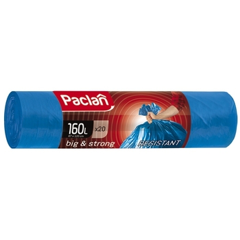 Пакети для сміття Paclan Big&Strong, 160 л, 20 шт., синій - Pampik
