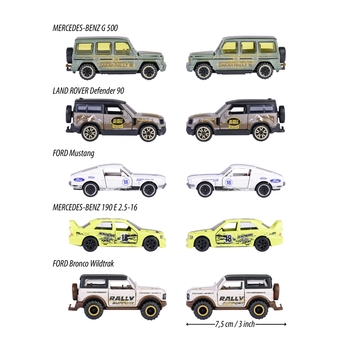 Набор металлических машинок Majorette CastHeads, 7.5 см, 5 шт. (2054211) - Pampik - 3