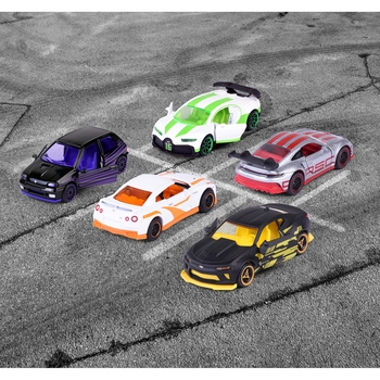 Набір металевих машинок Majorette Лiмiтована серiя. Яскравий слiд, 7.5 см, 5 шт. (2054035) - Pampik - 6