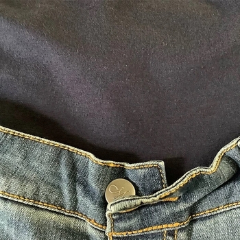 Джинси для вагітних Menonove звужені зі стразами, р.46, джинс, темно-блакитний (J12601/4512) - Pampik - 4