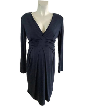 Платье для беременных со складами Menonove, р.44, темно-синий (11210/3509) - Pampik - 3