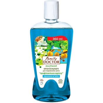 Ополіскувач для порожнини рота Family Doctor Крижана м'ята, 360 мл - Pampik