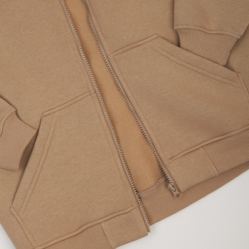 Спортивна кофта на флісі Garnamama Oversize sport zip на блискавці з капюшоном накл 170-176 Бежевий (1043983.1408945) - Pampik - 6