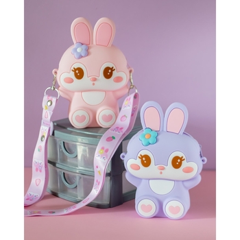 Детская силиконовая сумочка Bunny, 18х6х23 см, фиолетовый - Pampik - 3