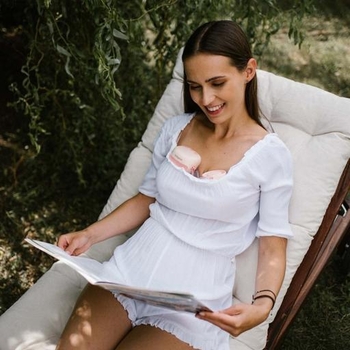 Двойной аккумуляторный молокоотсос BabyOno Twinny (1002) - Pampik - 10