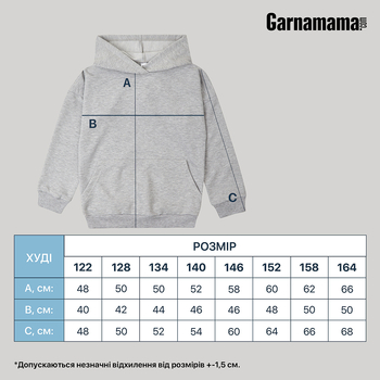 Худі Garnamama Basic Hoodie 2-х нитка наклейка вышиванка 164 Розовый (1052238.1418019) - Pampik - 5