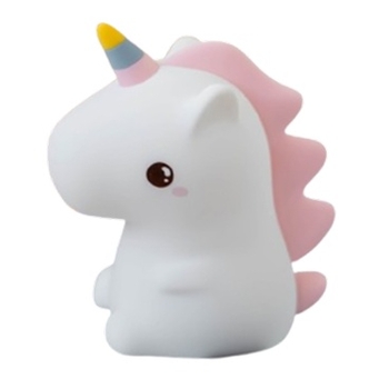 Дитячий силіконовий нічник Єдиноріг Райдужний, білий - Pampik