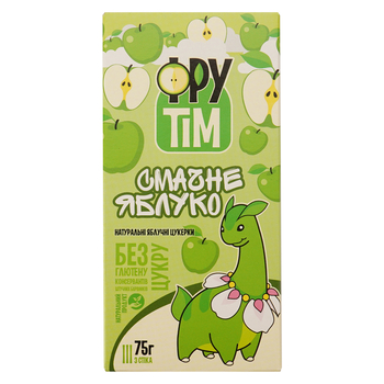 Цукерки натуральні Фрутім Яблуко, 75 г - Pampik