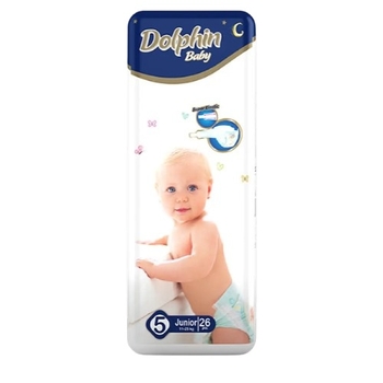 Подгузники на липучках Dolphin Baby 5 (11-25 кг), 26 шт. - Pampik
