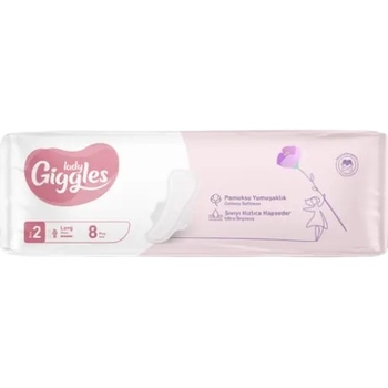 Гигиенические прокладки Giggles Lady Classic Long 2, 5 капель, 8 шт. - Pampik