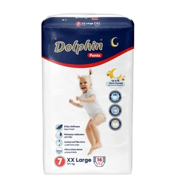 Підгузки-трусики Dolphin Pants 7 (17+ кг), 16 шт. - Pampik