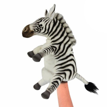 М'яка іграшка на руку Hansa Puppet Зебра, 29 см (8470) - Pampik