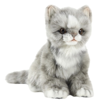 М'яка іграшка Hansa Жакардове сіре кошеня, 19 см (70638) - Pampik