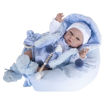Кукла Munecas De Cuna в голубом комбинезоне, 45 см (43250) - Pampik